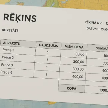 Ārvalstīs izsniegts rēķins kā attaisnojuma dokuments